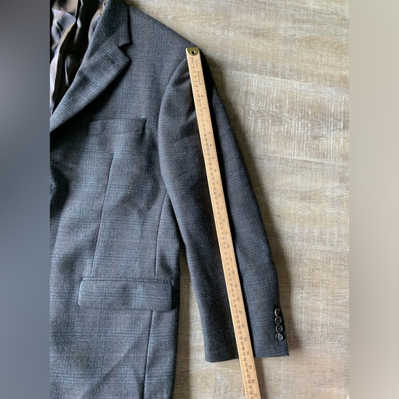 Lauren Ralph Lauren Mens Sport Coat 46R Classic 100% Wool Plaid 2 Button Blazer - Picture 8 of 13